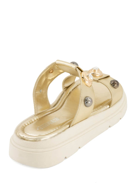 Andrea Women's T-strap Platform Sandals Beige US 8 3