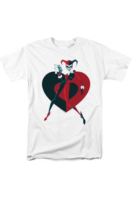 Gildan Batman Harley Heart T-Shirt White Medium 2