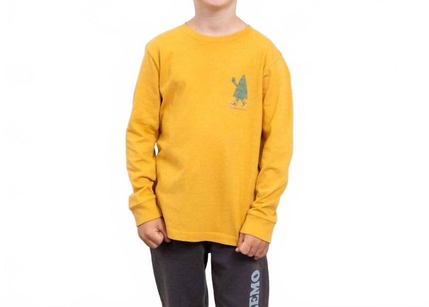 Tiny Whales Kid's Keep On Long Sleeve Tee Yellow US 4 2