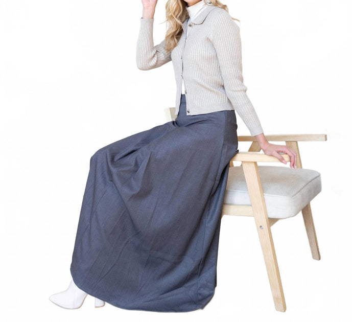 BYRD Tia Maxi Skirt Blue XLarge 4