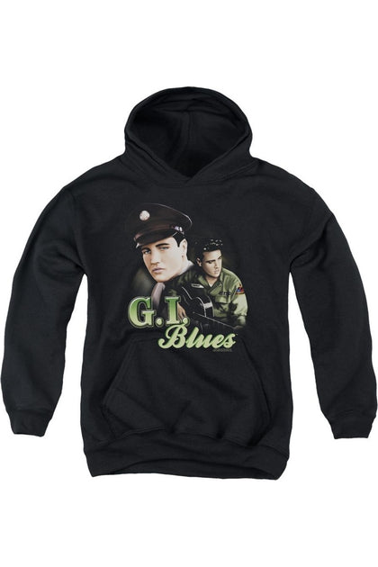 Gildan Elvis Presley GI Blues Youth Sweat à Capuche Noir Medium 2