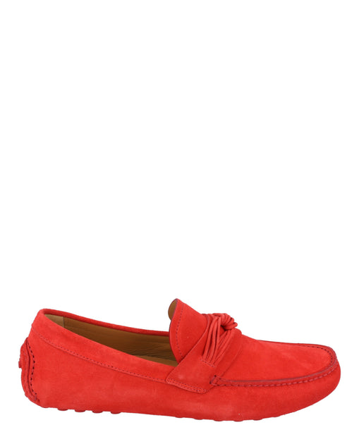 Salvatore Ferragamo Forbes Suede Drivers Red US 13 2