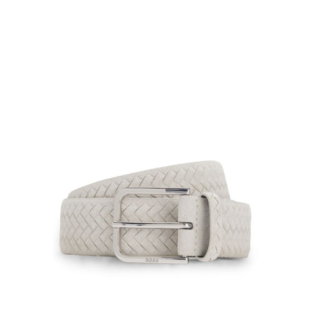 Boss Logo-buckle Belt White 34 2