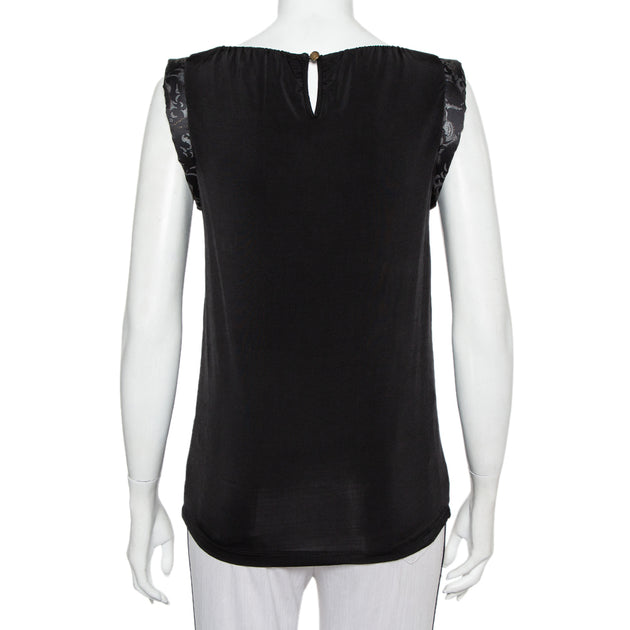 Just Cavalli Printed Jersey T-Shirt Black Small 4