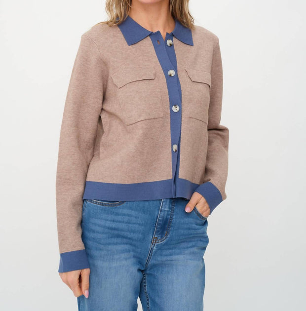 SIX/FIFTY Fallon Cardigan Beige Small 2