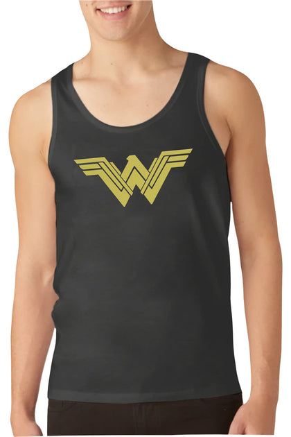 Gildan Batman V Superman Clean Line Logo Tank Top Black Small 4