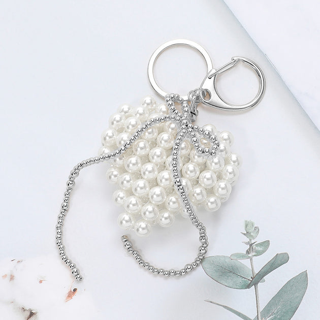 FASHNZFAB Porte-clés Charme Pour Sac Cœur Perles Multi 3