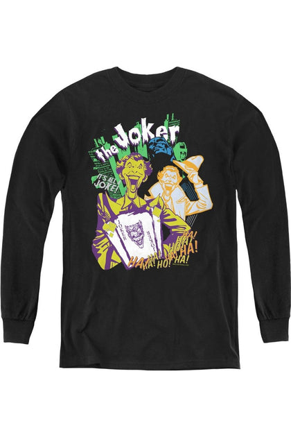 Gildan Batman Its All A Joke Jugend Langarmshirt Schwarz Large 2