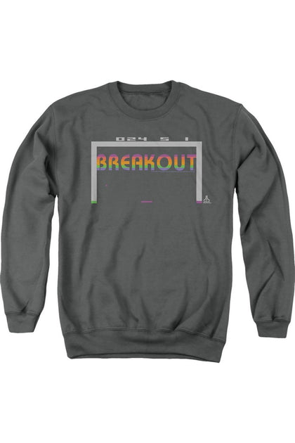 Gildan Atari Breakout 2600 Crewneck Sweatshirt Grey Large 2