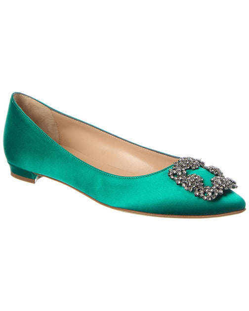 Manolo Blahnik Hangisi Flat Blue EU 36 2