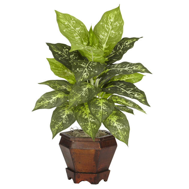 Hivvago Dieffenbachia Silk Plant Variegated 20.5 in 3