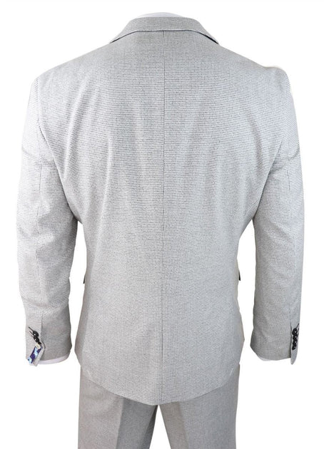 Oliver Tweed Men's 3 Piece Suit Light Grey Check US 50 Regular 3