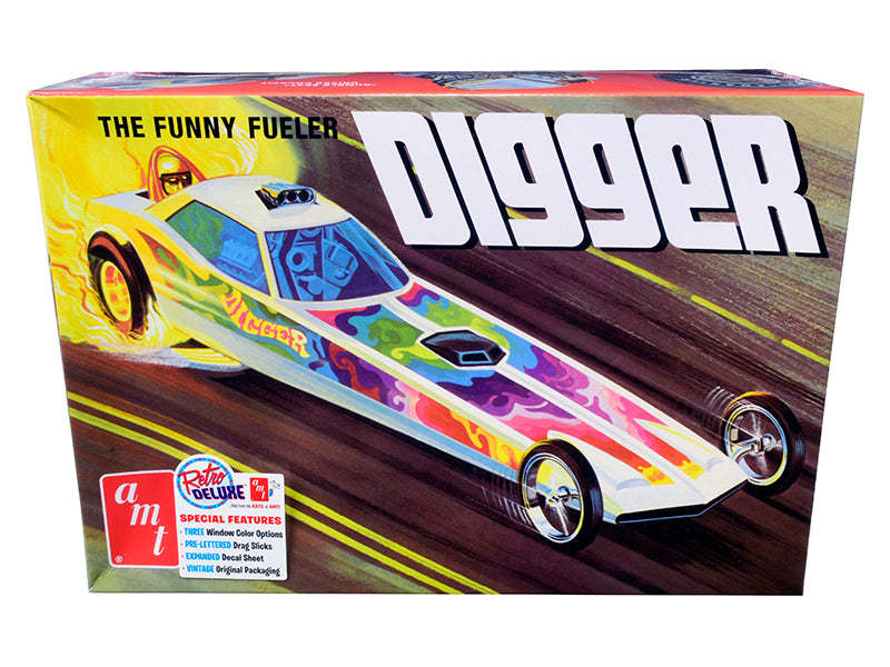 AMT Digger Dragster The Funny Fueler Plastic Model Kit 1/25 White 3