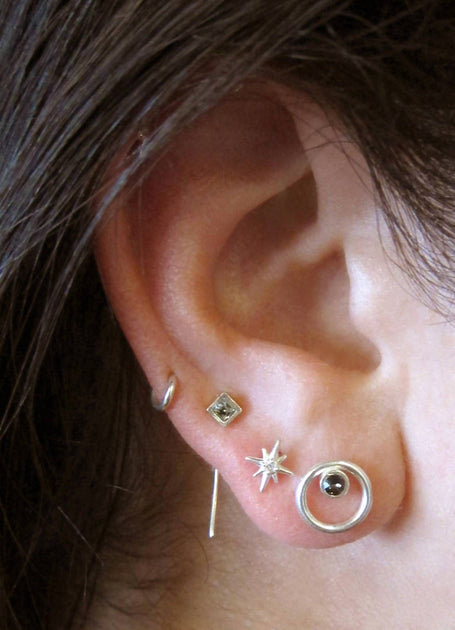 Jessica Elliot Tiny North Star Stud Earrings Multi One Size 4