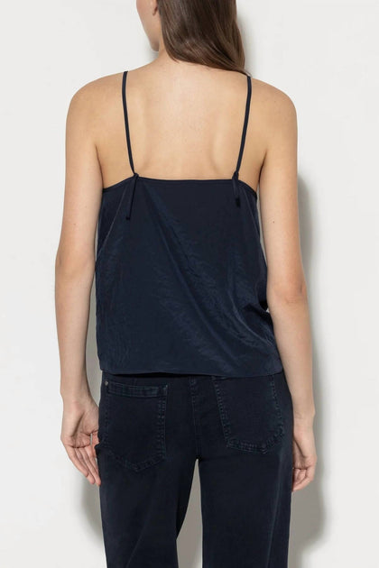 LUISA CERANO Rhinestone Cord Spaghetti Top Blue EU 34 4