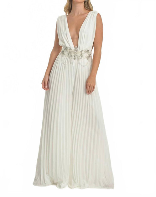 Steffany Milano Milano Jumpsuit Beige Small 2