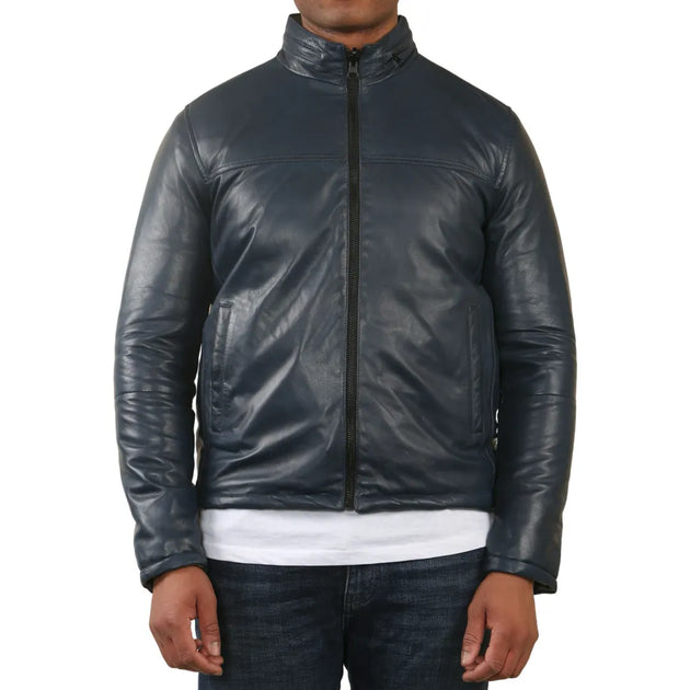 TruClothing Reversible Quilted Leather Jacket Red XSmall 2