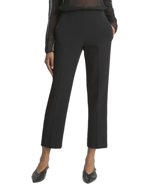 Vince Mid Rise Velvet Strapping Pull-On Pant Black Medium 2