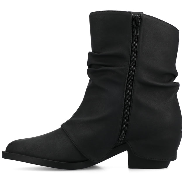 Journee Collection Wynette Western Ankle Boots Multi US 8.5 3