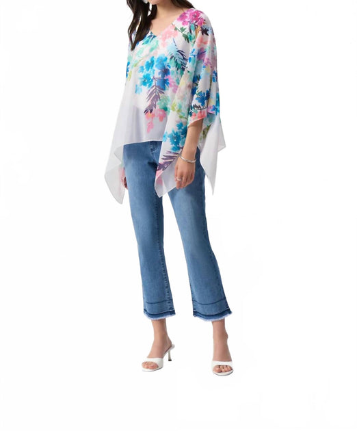 Joseph Ribkoff Poncho Top Multicolor UK 10 2