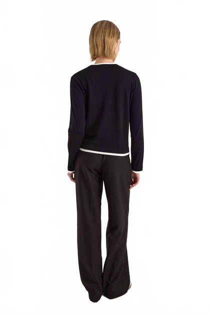 Brodie Double Contrast Crew Neck Sweater Multi XS 3