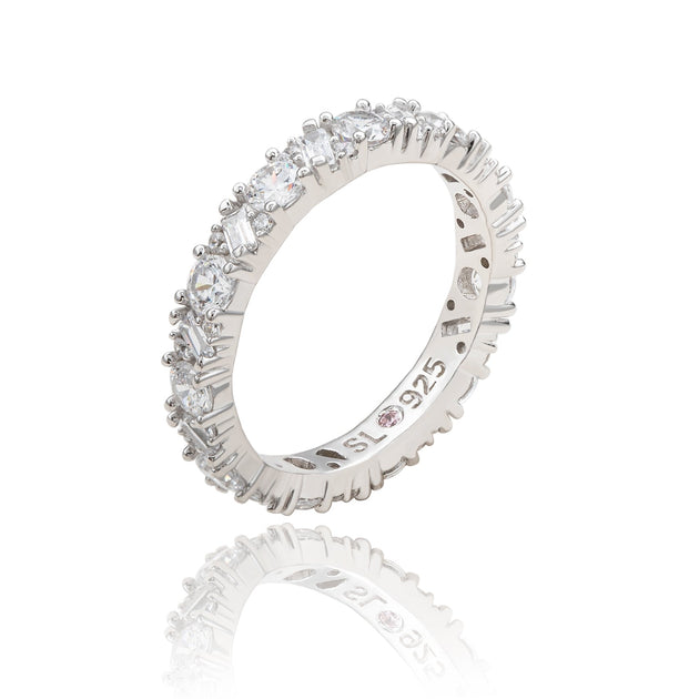 Suzy Levian Eternity Band Silver US 5 5