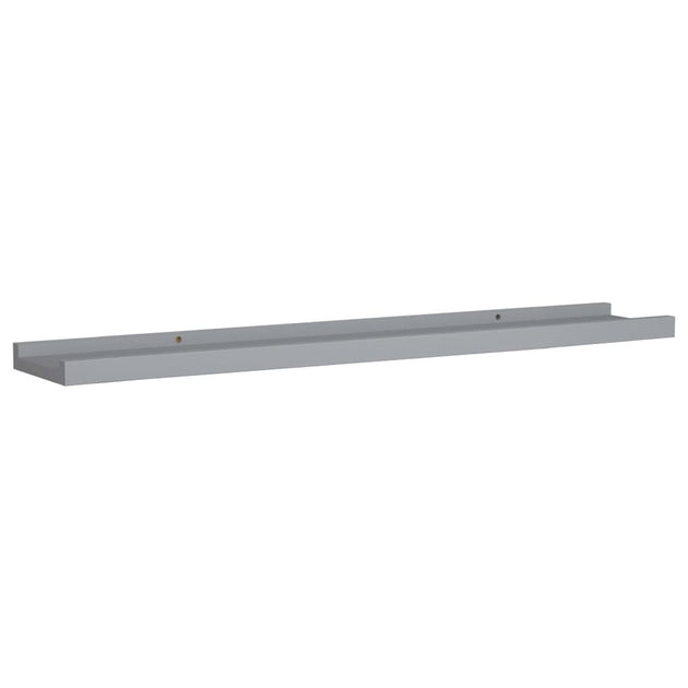 vidaXL Frame Ledge Shelf Set of 2 Gray 4