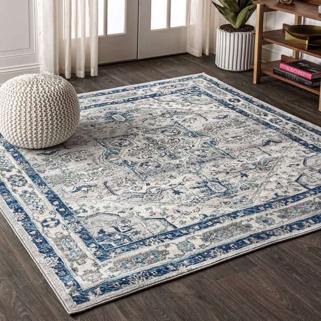 Jonathan Y Modern Persian Vintage Medallion Square Area Rug 2
