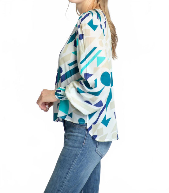 APNY Smock Pullover Top Multi Large 4