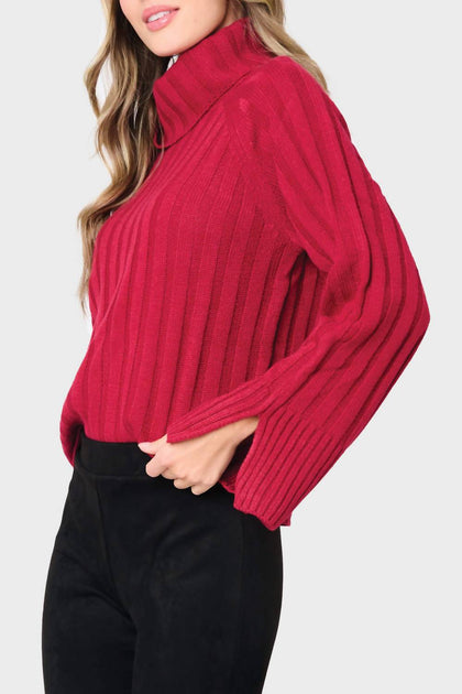  Sanctuary It's Cold Outside Cowl Neck Sweater Red Medium 3