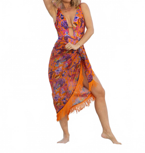 Lia Sahara Fringed Pareo Multicolor One Size 3