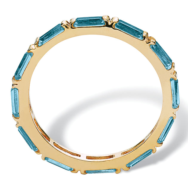 Palm Birthstone Eternity Band Gold-Plated Multi US 8 3