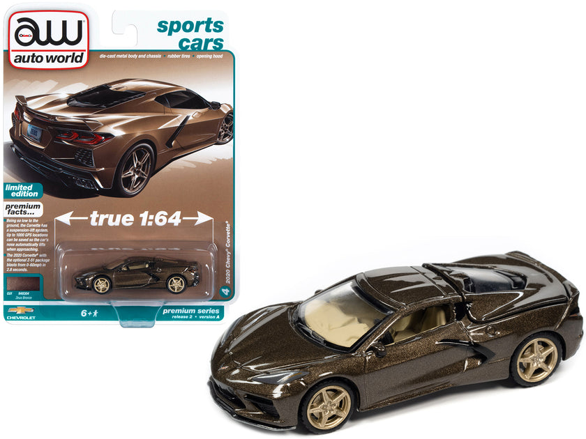 Auto World 2020 Chevrolet Corvette Modellauto Bronze Metallic 1/64 3