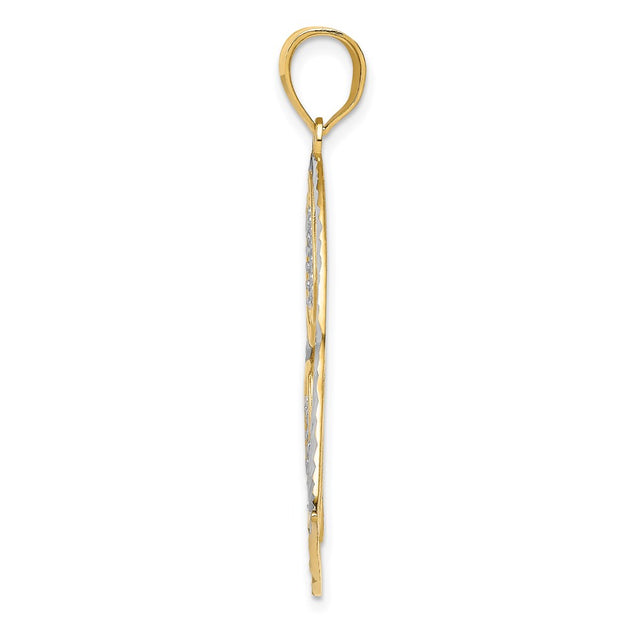 Diamond2Deal Hearts Inside Heart Pendant Yellow Gold 3