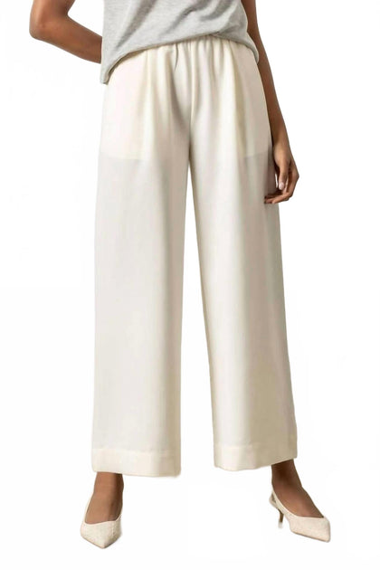 Lilla P Wide Leg Pull On Pants White XS 2