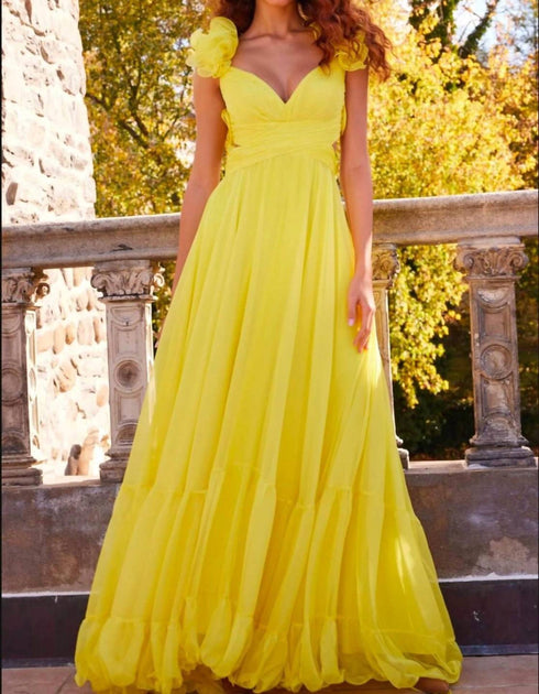 Jovani Mae Gown Yellow US 6 2
