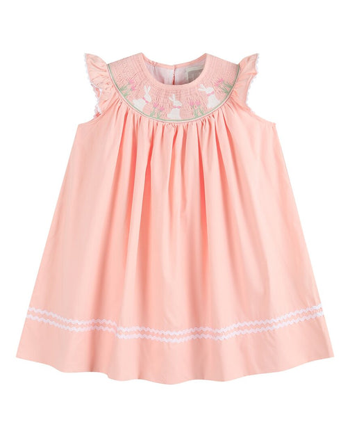 Lil Cactus Smocked Bishop Dress Pink 3-6 Months 2