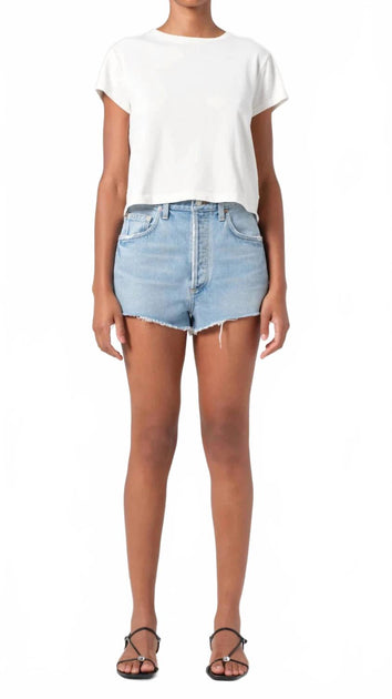 AGOLDE Ridley High Rise Short Blue 24 2