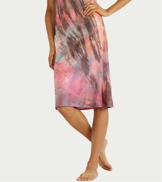 Haley Solar Tie-Dyed Silk Charmeuse Slip Dress Multi Small 4