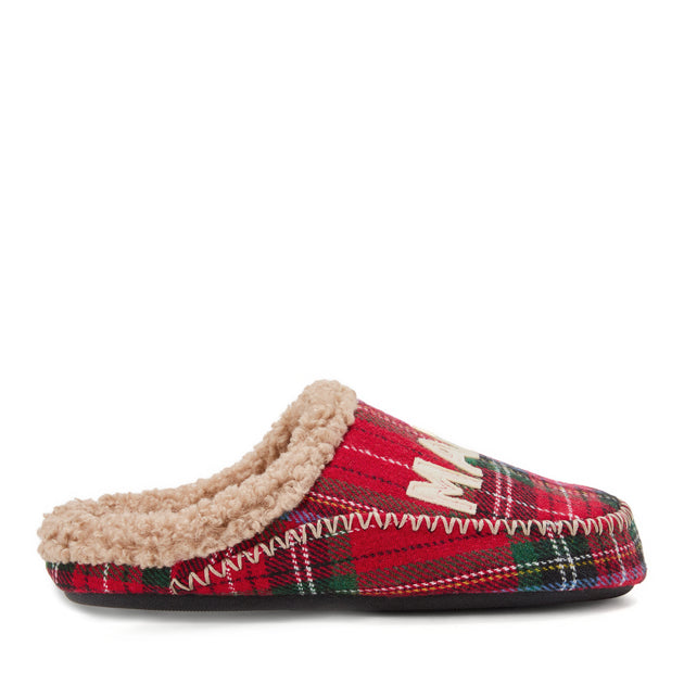 Dearfoams Mama Bear Plaid Clog Slipper Multi Large 4