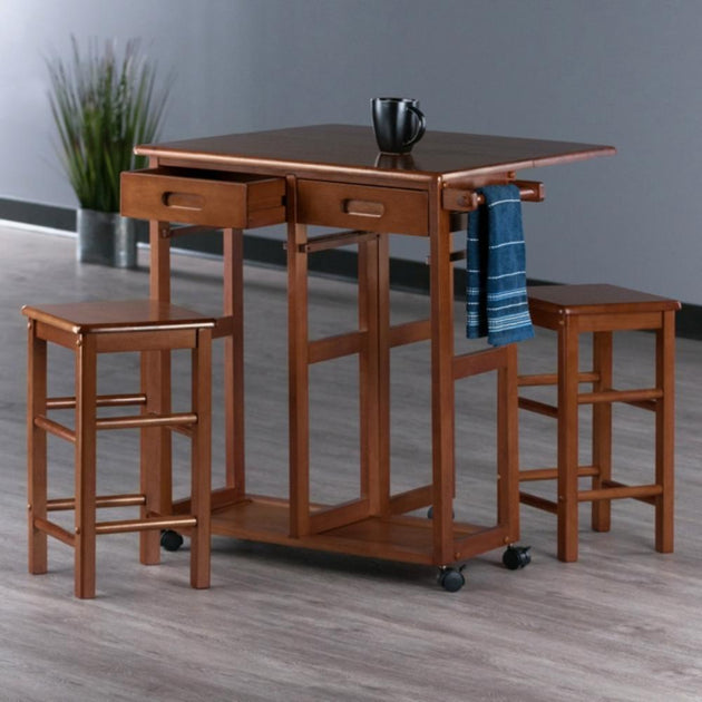 Hivvago 3-Piece Space Saver Teak 3