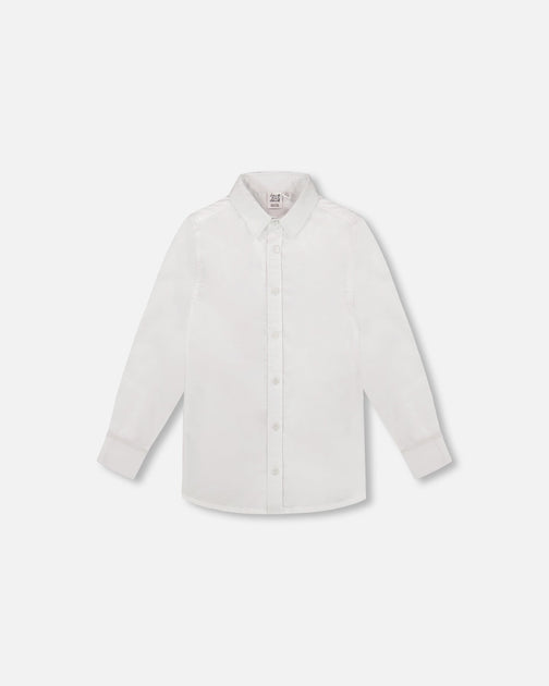 Deux par Deux Button Down Long Sleeve Shirt White US 6 2