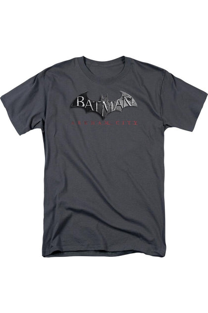 Gildan Batman Arkham City Logo T-Shirt Grey Large 2