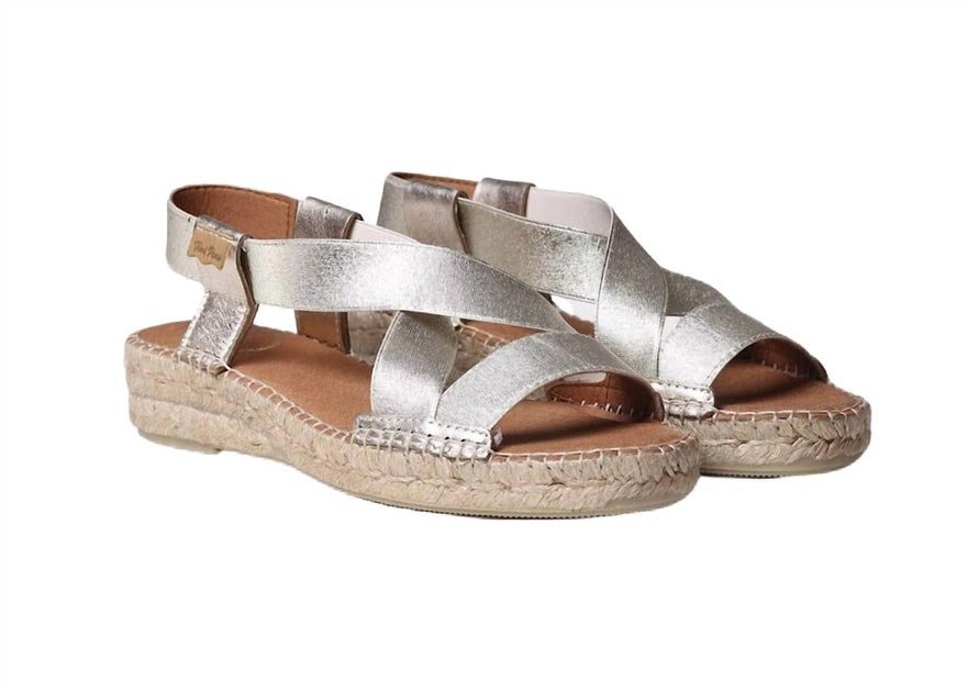 Toni Pons Toni Espadrille Sandal Silver EU 41 4