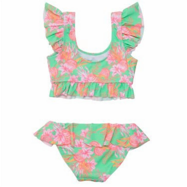 Snapper Rock Mädchen Frilled Crop Bikini Multi US 10 3