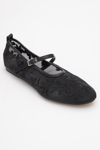Prologue Shoes Juny Mesh Floral Embroidery Ballet Flat Multi US 8 4