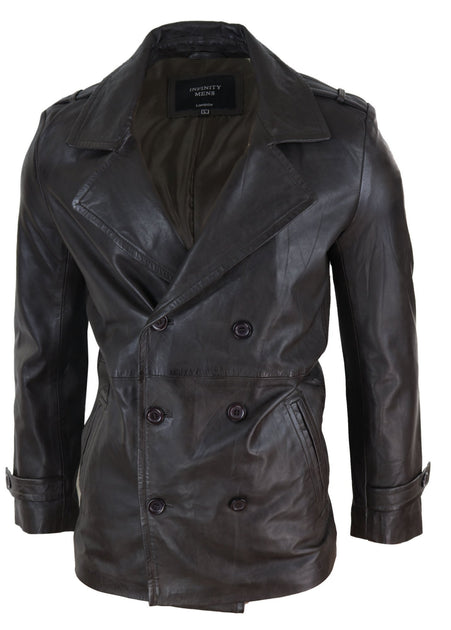TruClothing 3/4 Double Breasted Coat Black XL 3