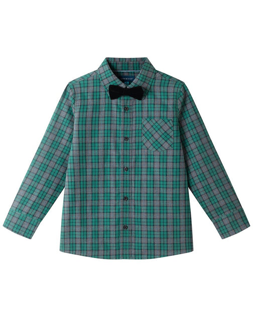 Andy & Evan Plaid Button-Down & Bowtie Set Red US 2T 2