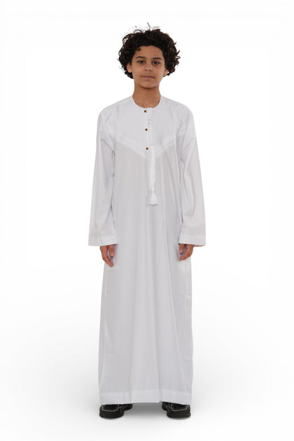 Thobe Marocain pour Garçons Blanc 6+ Ans 2