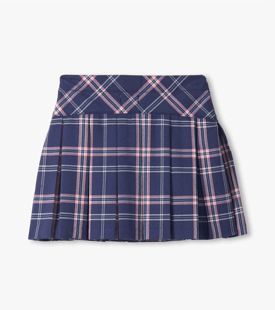 Hatley Preppy Plaid Pleated Skirt Blue US 4 4